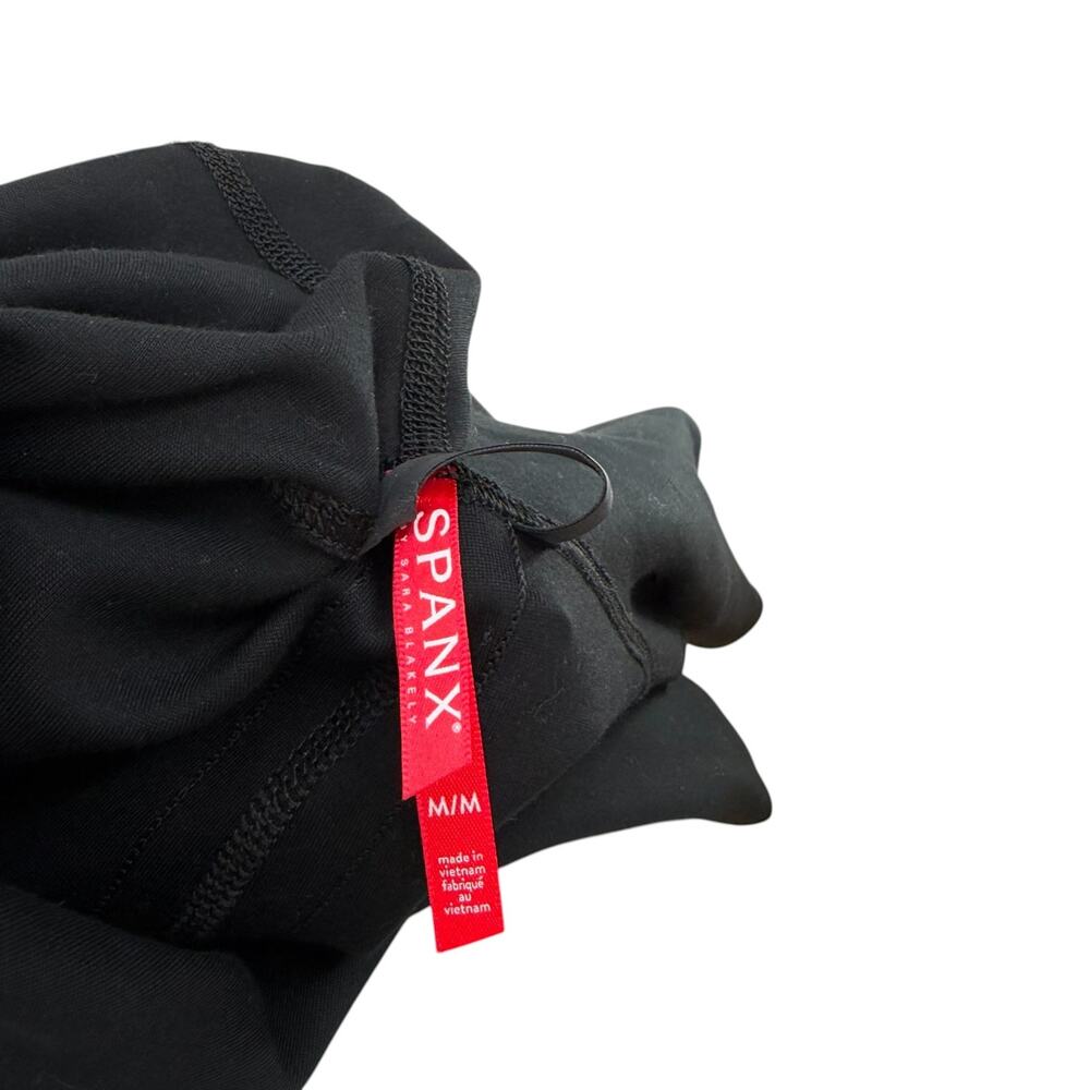 Spanx Black Drape Front Jacket Open Cardigan Stretch Ponte Womens Medium - Picture 12 of 14